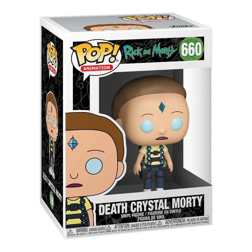 Funko pop! rick & morty - morty con cristal de la muerte
