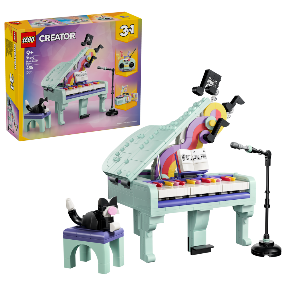 Lego creator - piano musical decorativo con gato