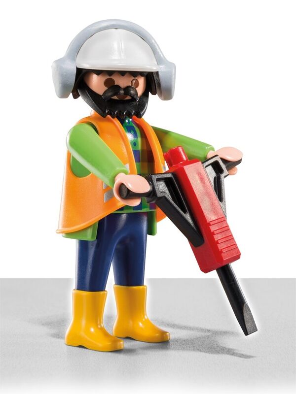 Playmobil 5458-10 sobre sorpresa serie 6 nios - obrero