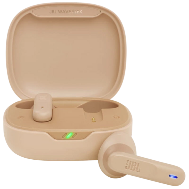 JBL Wave Flex Beige - Auriculares Bluetooth Hover Image