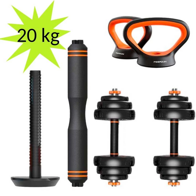Kit de Musculación Mancuernas + Barra + Pesa Rusa Xiaomi FED 20kg Hover Image