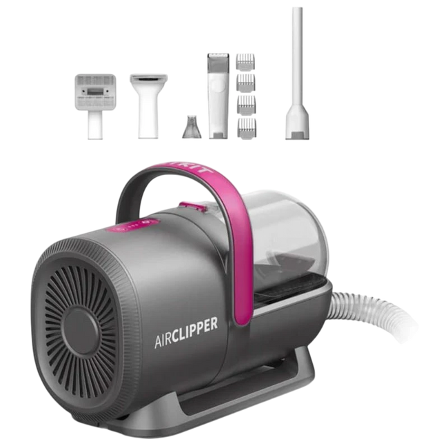 Kit de Aseo para Mascotas con Aspiradora 5 en 1 Grooming Vacuum Kit Negro Hover Image