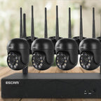 Kit videovigilancia IP Escam WNK614 Wifi 3MP 4 Cámaras de Seguridad