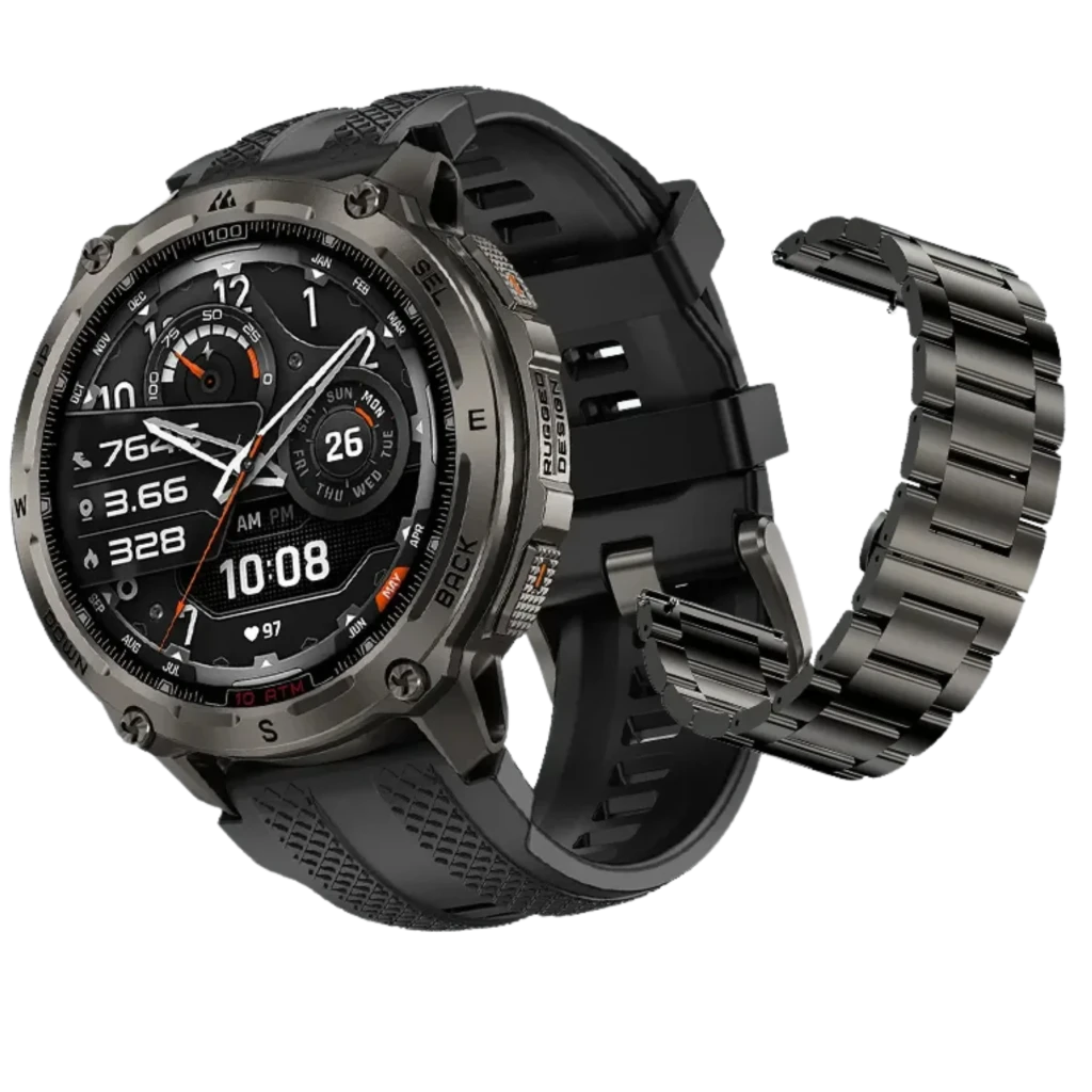KOSPET Tank T4 Special Edition Negro 1,43 pulgadas AMOLED GPS 15 días +160 deportes 10ATM IP69K Smartwatch