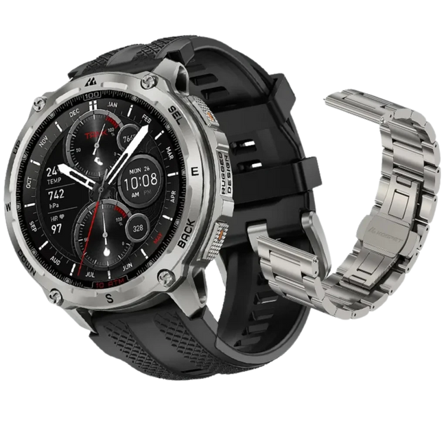 Kospet Tank T4 Special Edition Smartwatch 1,43" AMOLED 15 días GPS 10 ATM Silver Hover Image