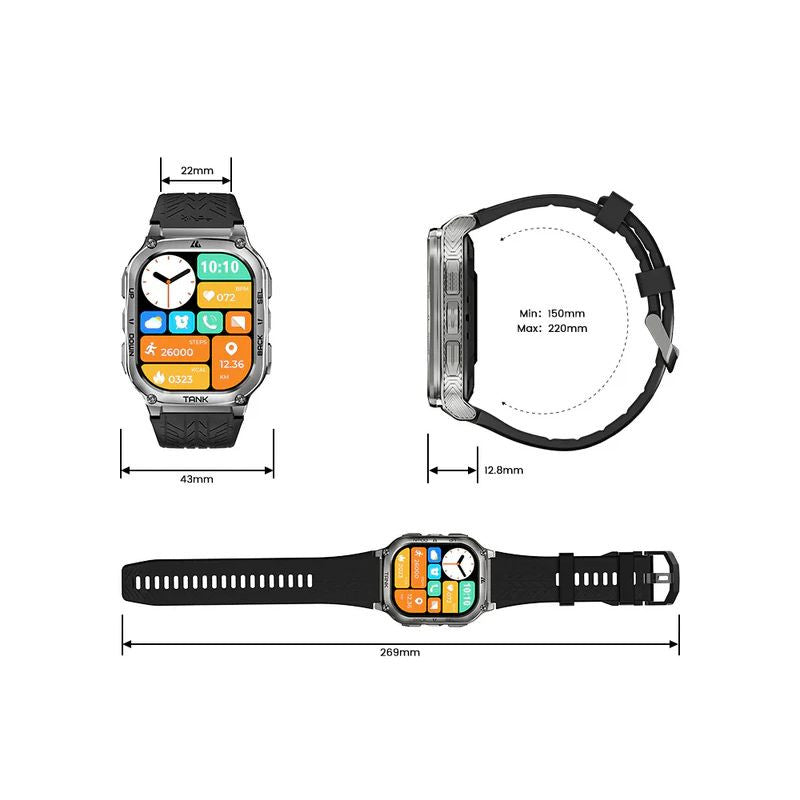 Smartwatch Kospet Tank M3 Negro - Reloj inteligente