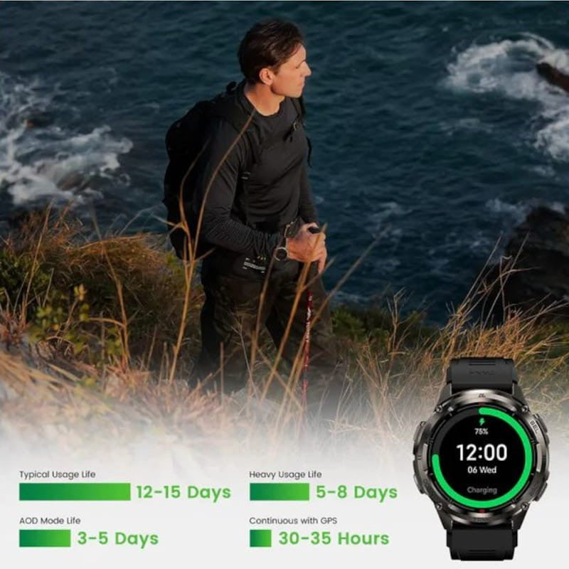 Smartwatch Kospet Tank T3 Ultra 2 Rugged Plata - Reloj inteligente