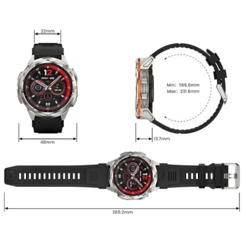 Smartwatch Kospet Tank T3 Ultra 2 Rugged Plata - Reloj inteligente