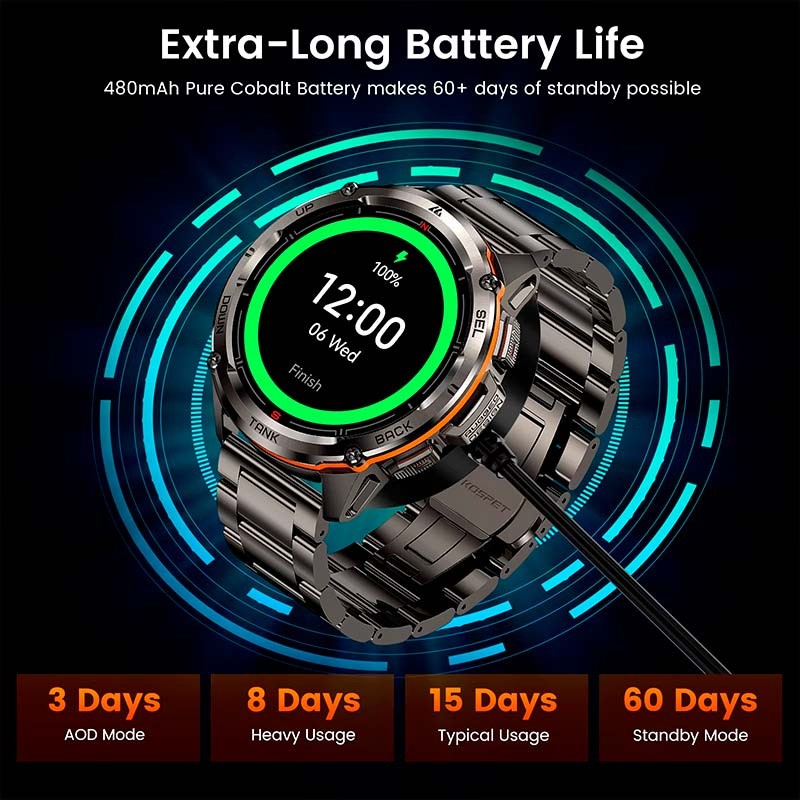 Smartwatch Kospet Tank T3 Ultra Edición Especial Rugged Negro - Reloj inteligente