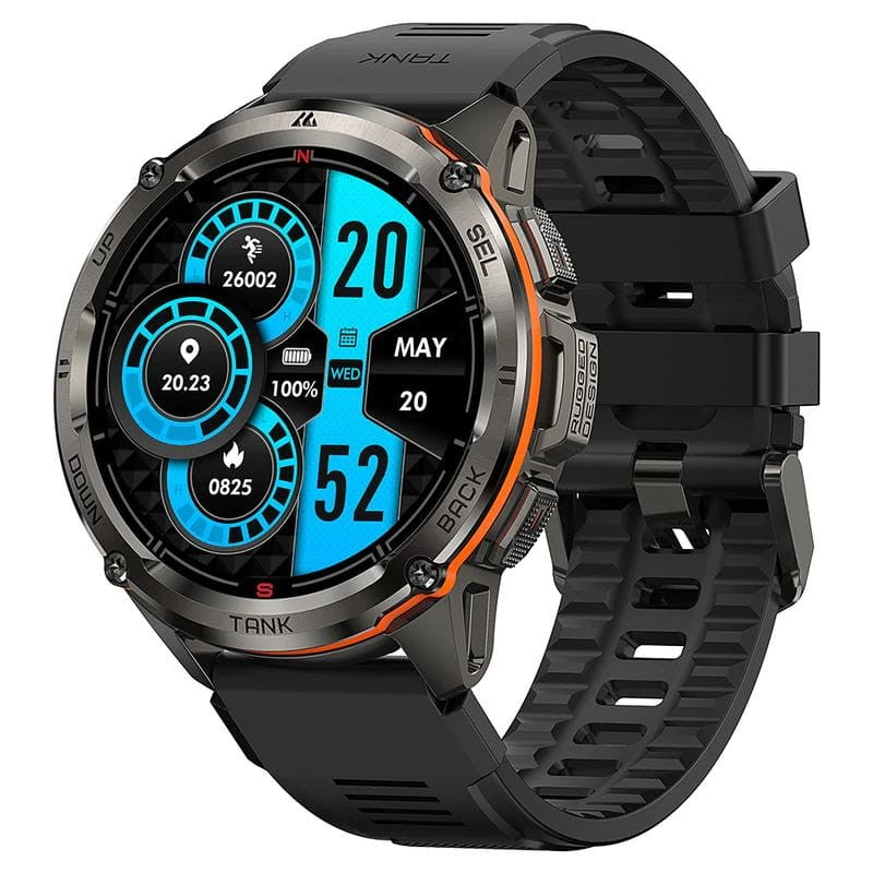 Smartwatch Kospet Tank T3 Ultra AMOLED compatible con satélites GPS Negro - Reloj inteligente