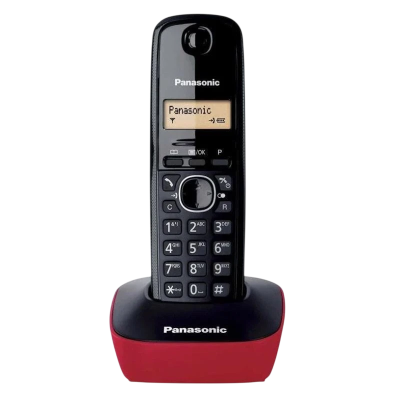 Panasonic KX-TG1611 Negro, Rojo - Teléfono inalámbrico DECT