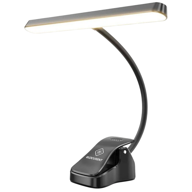 Lámpara Inalámbrica Glocusent GLCSNTA1601 Clip para Atril USB Tipo C 4000 mAh Negro Hover Image