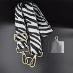 Lanyard Para Móvil Blanco y Negro - Universal con Tarjeta para todas las fundas