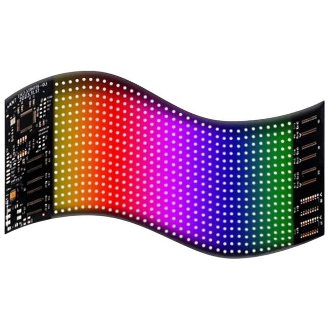Pantalla de matriz LED RGB flexible para coche 19 x 96 con aplicación Bluetooth Negro Hover Image