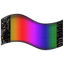 Pantalla de matriz LED RGB flexible para coche 20 x 64 con aplicación Bluetooth Negro