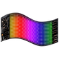 Pantalla de matriz LED RGB flexible para coche 16 x 32 con aplicación Bluetooth Negro