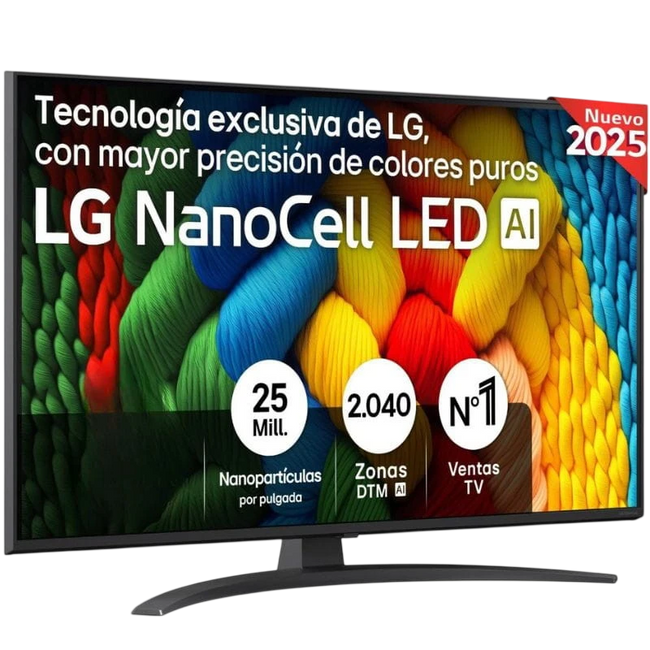 LG AI 43NANO81A6A 43 4K Ultra HD NanoCell Smart TV Negro - Desprecintado Hover Image