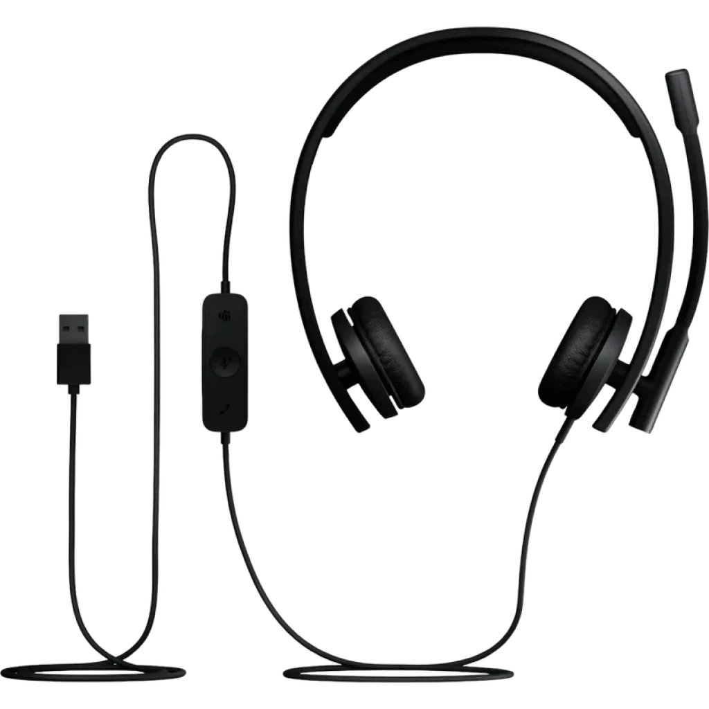Logitech Auriculares H570e Stereo MS USB-A / 981-001430 Negro
