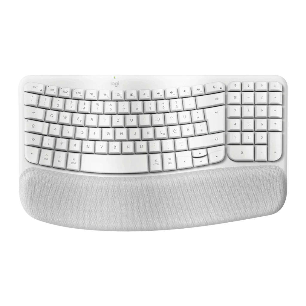 ES: Teclado Logitech Wave Keys for Mac Bluetooth Ergonómico Alemán QWERTZ