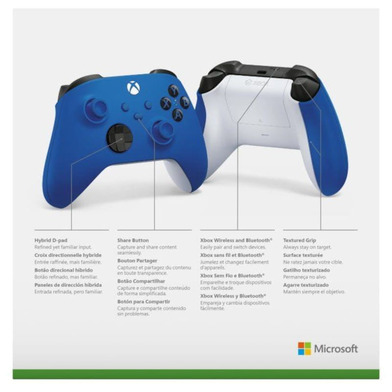Mando Inalámbrico Microsoft Xbox Series X/S Azul - Gamepad Wireless