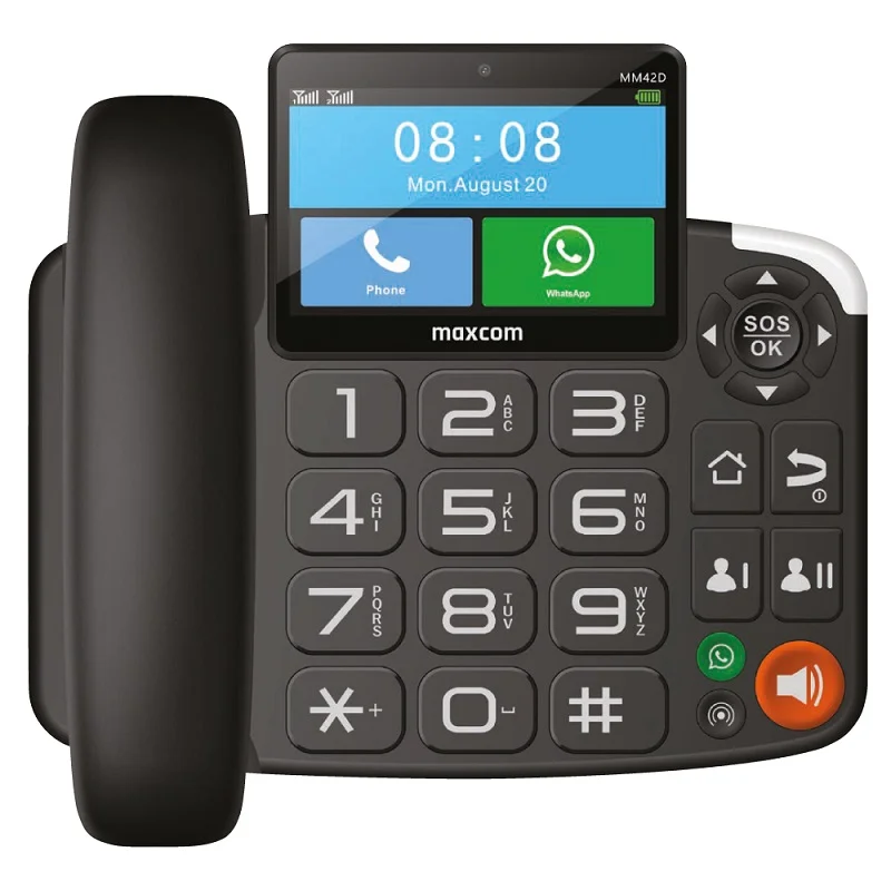 Maxcom Mm42D Se Telefono Fijo (4G) Black (No Rj11)