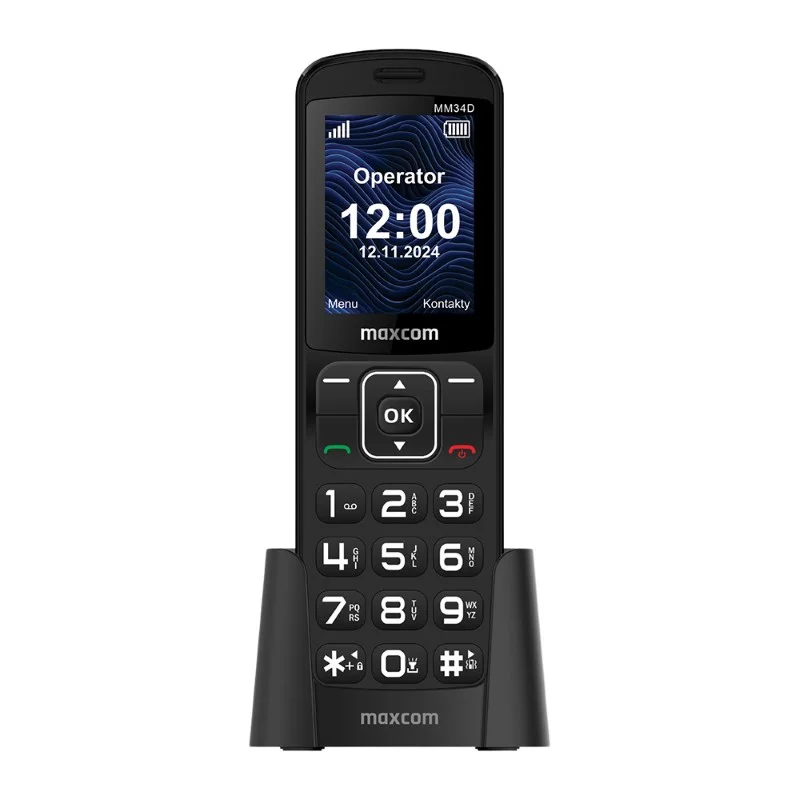 Maxcom Telefono Fijo Mm34D 4G Sim Black (No Rj11)