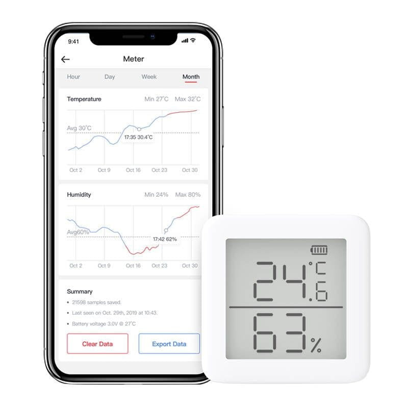 SwitchBot Meter Blanco - Termómetro e higrómetro con conexión Bluetooth
