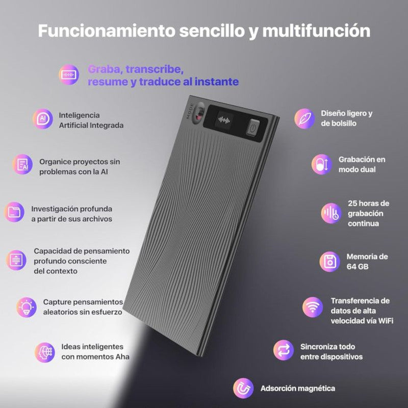Mobvoi TicNote AI - Grabadora de Voz