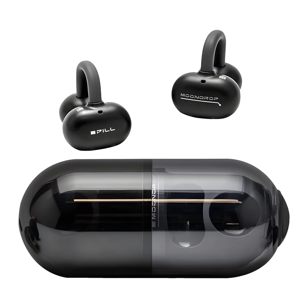 Auriculares Moondrop Pill OWS Negro Ear-clip Open-Ear Bluetooth 6.0