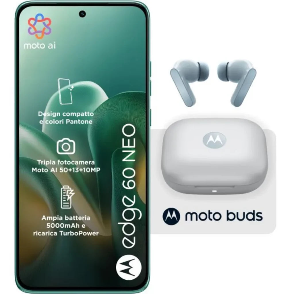Motorola Edge 60 Neo 5G 8GB/256GB Frostbite + Auriculares Moto Buds