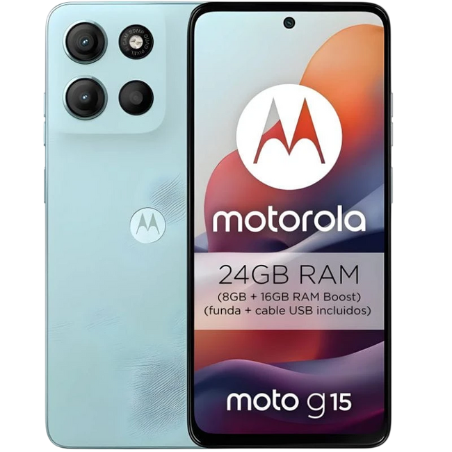 Motorola Moto G15 4G 8GB/512GB Glacier Blue Hover Image