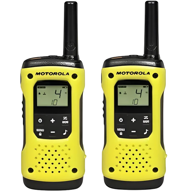 Motorola Talkabout T92 H2O two-way radios 16 canales 446.00625 - 446.19375 MHz Negro, Amarillo Hover Image