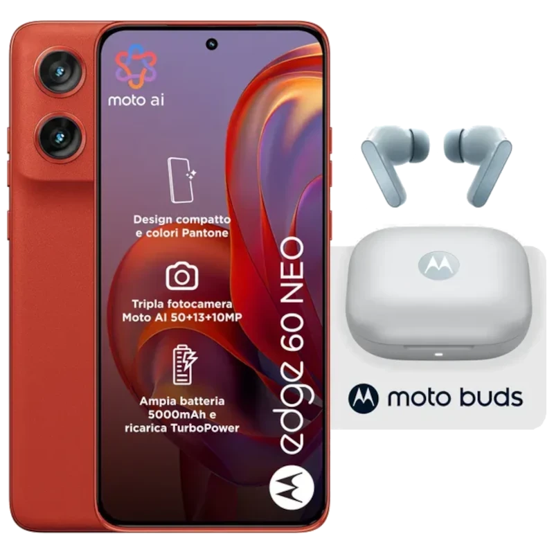 Motorola Edge 60 Neo 5G 8GB/256GB Poinciana + Auriculares Moto Buds