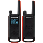 Motorola Talkabout T82 Two-Way Negro/ Naranja Pack de 2  Walkie Talkie 16 canales
