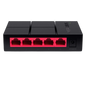 Mercusys MS105G 5 Puertos Gigabit 10 Gbps Plug & Play Negro / Rojo