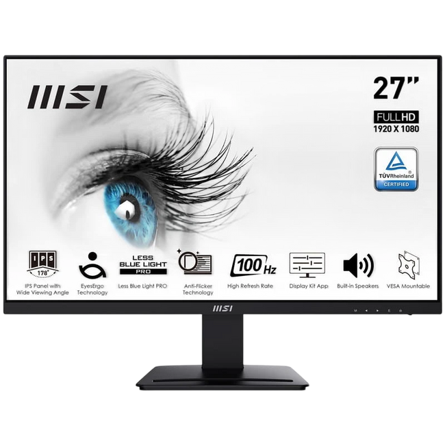 MSI Pro MP273A 27" FullHD IPS 100 Hz FreeSync Negro - Monitor PC Hover Image