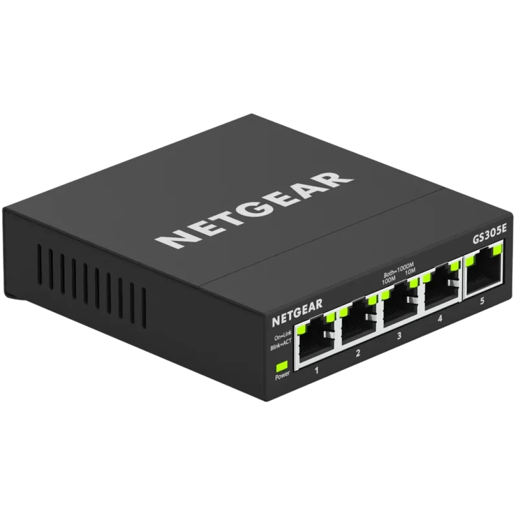 NETGEAR GS305E Gestionado Gigabit Ethernet (10/100/1000) Negro