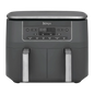 Ninja Dual Zone hot air fryer DZ300EU (gray/silver, 2,470 watts, 2 baskets 3.8 liters each)