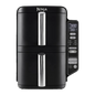 Ninja Double Stack 2-level hot air fryer SL300EU (black, 2,470 watts, 2 baskets each 3.8 liters)