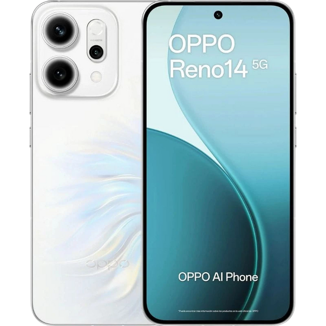 Oppo Reno14 5G 12GB/256GB Opal White Hover Image