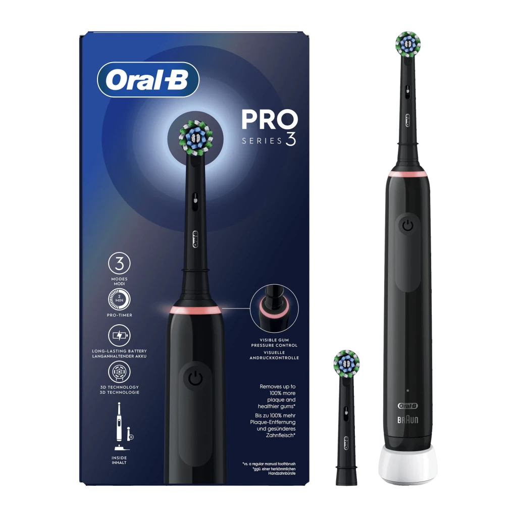 Cepillo Eléctrico Oral-B Pro 3 3000 CrossAction Negro Edition