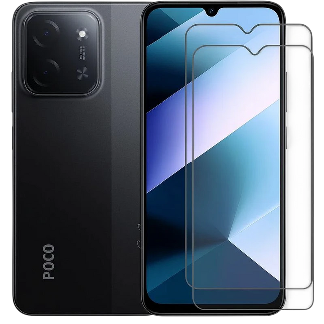 Pack x2 Protector de cristal templado Xiaomi Poco C85 Full Screen 3D Hover Image