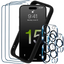 Pack de Accesorios iPhone 15 Pro con 3 Protectores de pantalla + 3 Protectores de cámara + Funda Bumper