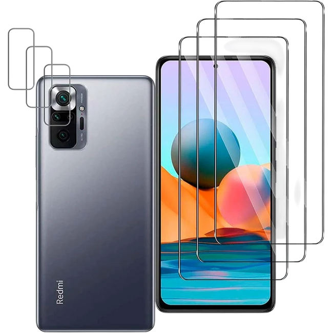 Pack de Accesorios Xiaomi Poco M5s / Redmi Note 10 / Redmi Note 10S con 3 Protectores de pantalla + 3 Protectores de cámara Hover Image
