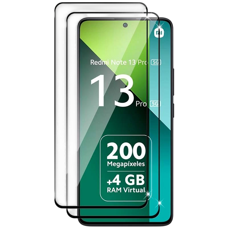 Pack x2 Protector de cristal templado Xiaomi Redmi Note 13 Pro 5G / Poco X6 5G Full Screen 3D