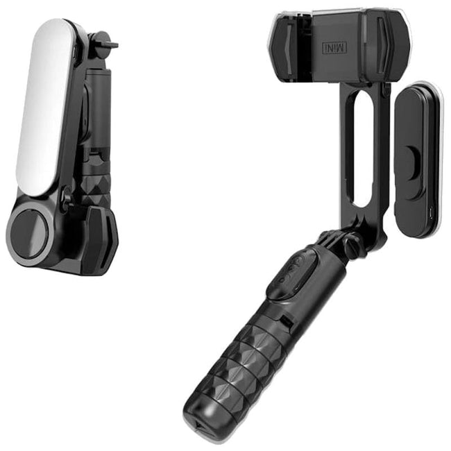 Palo Selfie Gimbal Q09 - Estabilizador de Smartphone Rotación 360 con Mando inalámbrico Negro Hover Image