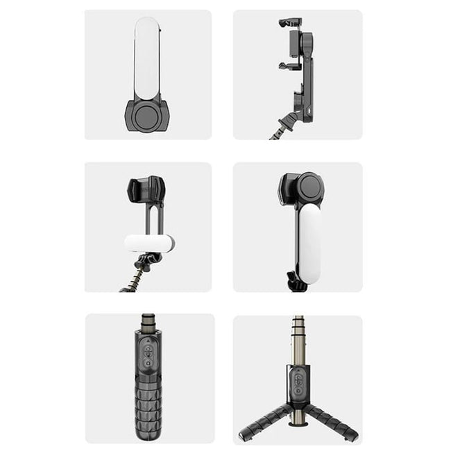 Palo Selfie Gimbal Q09 - Estabilizador de Smartphone Rotación 360 con Mando inalámbrico Negro Main Image