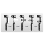 Palo Selfie Gimbal Q09 - Estabilizador de Smartphone Rotación 360 con Mando inalámbrico Negro