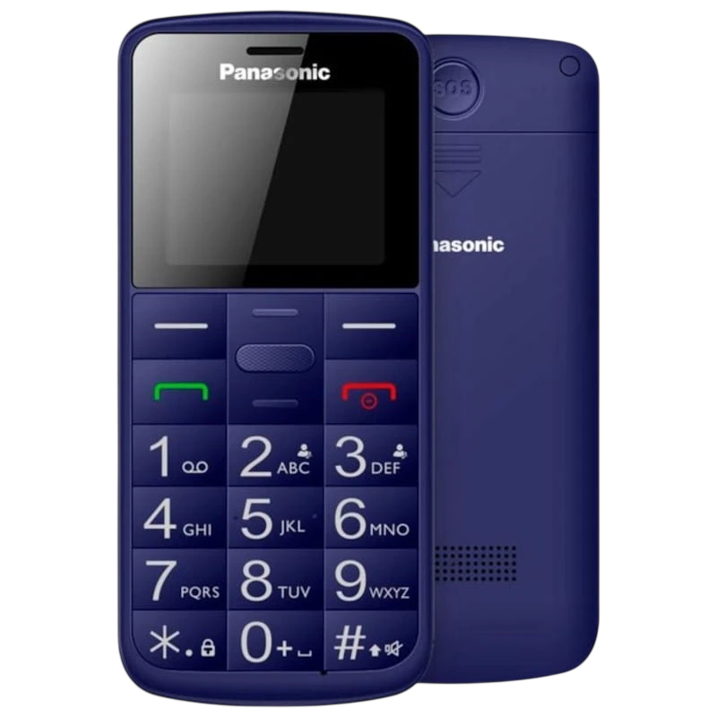 Panasonic KX-TU110EXB, 1.77", 2G, 1000 mAh, Función SOS, Marcación Rápida, Azul