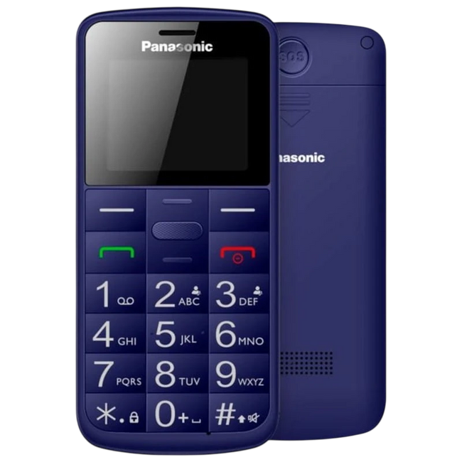Panasonic KX-TU110EXB, 1.77", 2G, 1000 mAh, Función SOS, Marcación Rápida, Azul Hover Image